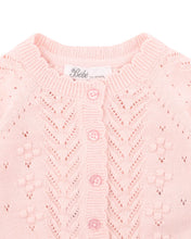 Load image into Gallery viewer, Organic Pink Pointelle Cardigan
