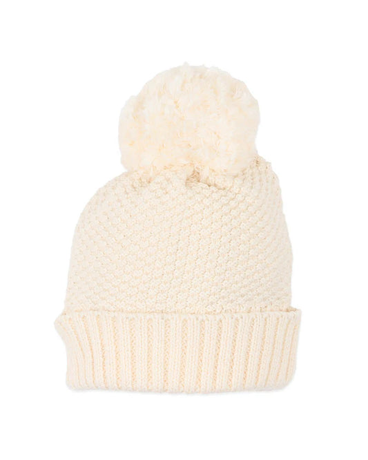 Cream Organic Knitted Beanie