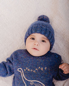 Isaac Beanie Blue Speckle