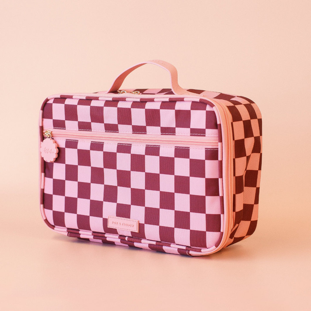 Cherry Check Lunch Bag