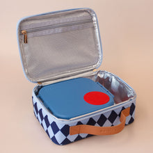 Load image into Gallery viewer, Navy Diamonds Mini Lunch Bag