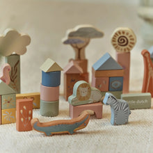 Load image into Gallery viewer, Safari Friends Wooden Building Blocks