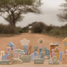 Load image into Gallery viewer, Safari Friends Wooden Building Blocks