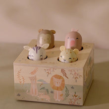 Load image into Gallery viewer, Safari Friends Wooden Pop-Up Toy