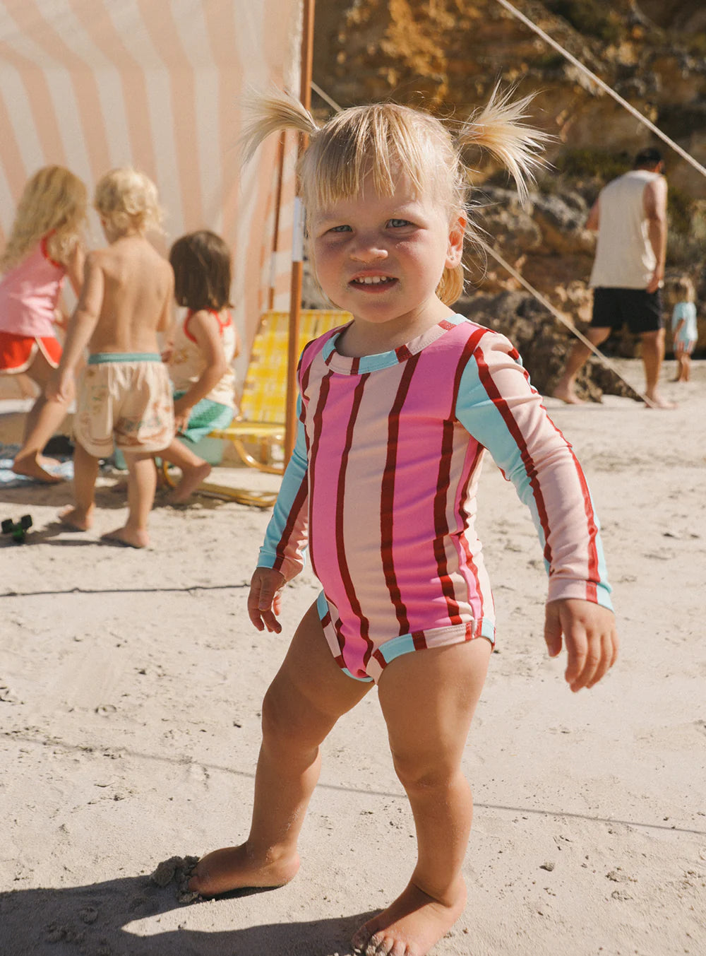 Stripe Long Sleeve Onepiece SIZE 6-12M and 5-6YR