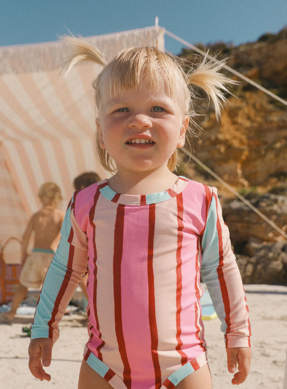 Stripe Long Sleeve Onepiece SIZE 6-12M and 5-6YR