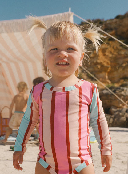 Stripe Long Sleeve Onepiece SIZE 6-12M and 5-6YR
