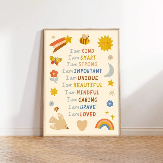 Illustrated Affirmations Print