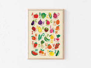 Fruit & Veg A-Z Print