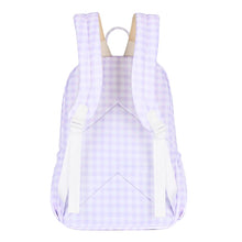 Load image into Gallery viewer, Lilac Gingham Junior Kindy/School Backpack