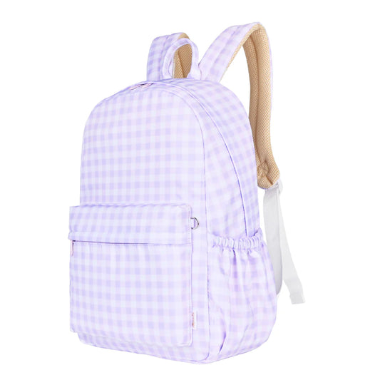 Lilac Gingham Junior Kindy/School Backpack
