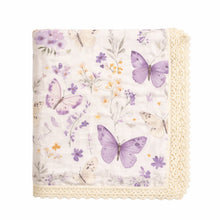 Load image into Gallery viewer, Lilac Butterflies Muslin Blanket