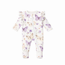 Load image into Gallery viewer, Lilac Butterflies Zipsuit