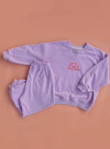 Good Tracky Pullover | Lavender/Red
