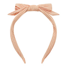 Load image into Gallery viewer, Peach Gingham Edie Alice Bow