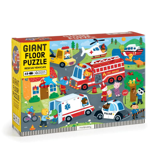 48Pc Giant Floor Puzzle | Rescue Vehicles