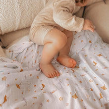 Load image into Gallery viewer, Ocean Creatures Sky Organic Muslin Wrap Swaddle