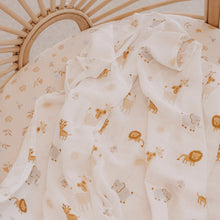 Load image into Gallery viewer, Welcome Party Organic Muslin Wrap Swaddle