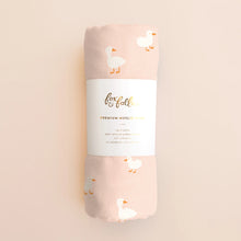 Load image into Gallery viewer, Pink Ducks Organic Muslin Wrap Swaddle