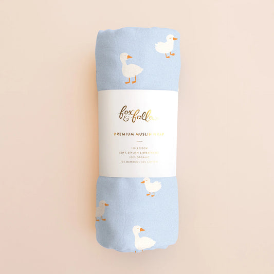 Blue Ducks Organic Muslin Wrap Swaddle