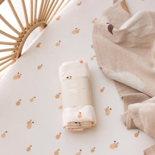 Load image into Gallery viewer, Golden Pears Organic Fitted Bassinet Sheet/Change Pad Cover