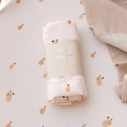 Golden Pears Organic Muslin Wrap Swaddle