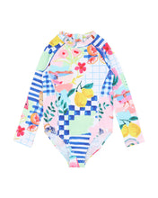Load image into Gallery viewer, Camille Print LS Sunsuit 3-10YRS