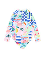 Load image into Gallery viewer, Camille Print LS Sunsuit 3-10YRS