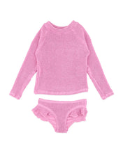 Load image into Gallery viewer, Peony Crinkle LS Rash Set