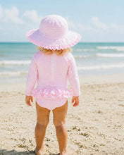 Load image into Gallery viewer, Pink Gingham Swim Sunhat
