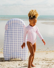 Load image into Gallery viewer, Pink Gingham LS Sunsuit