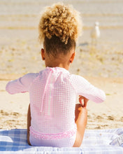 Load image into Gallery viewer, Pink Gingham LS Sunsuit