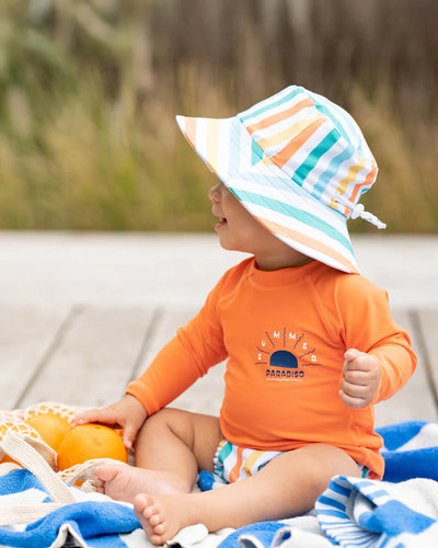 Luca Stripe Sunhat with Quick Release Neck Tie
