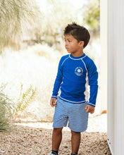 Load image into Gallery viewer, Bodhi Nautical Blue LS Rash Top