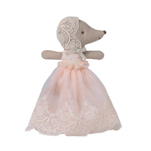 Load image into Gallery viewer, Maileg Baby Mouse in Gown Powder
