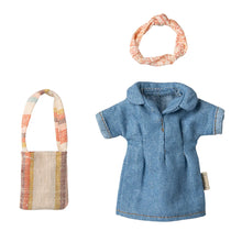 Load image into Gallery viewer, Maileg Denim Dress and Bag Mum Mouse