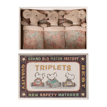 Load image into Gallery viewer, Triplets Baby Mice in Matchbox Checker