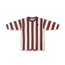 Load image into Gallery viewer, Organic Knitted Stripe Romper - Maroon