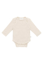 Load image into Gallery viewer, Merino Long Sleeve Envelope Bodysuit - Natural