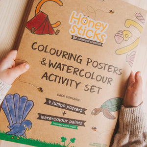 Jumbo Posters and Watercolour Paint Activity Set
