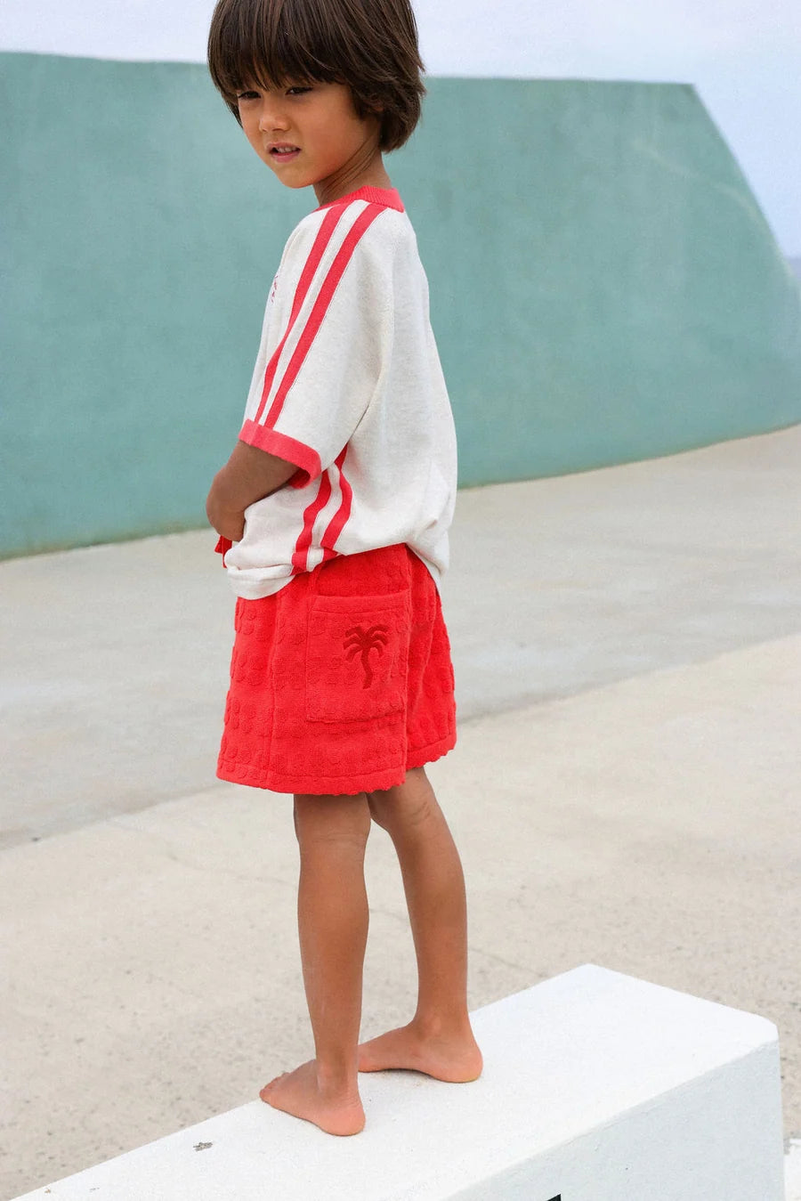 Bubble Terry Towelling Shorts - Fiesta