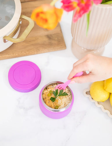 Insulated Mini Food Jar | Fuschia