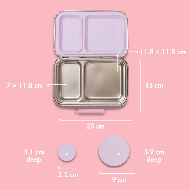 Two Compartment Leakproof Lunch Box | Soft Lilac