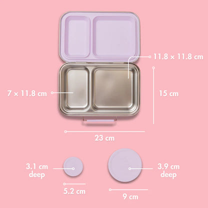 Two Compartment Leakproof Lunch Box | Soft Lilac