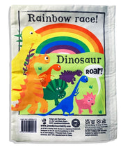 Load image into Gallery viewer, Rainbow Dinosaurs Crinkly Cloth Book
