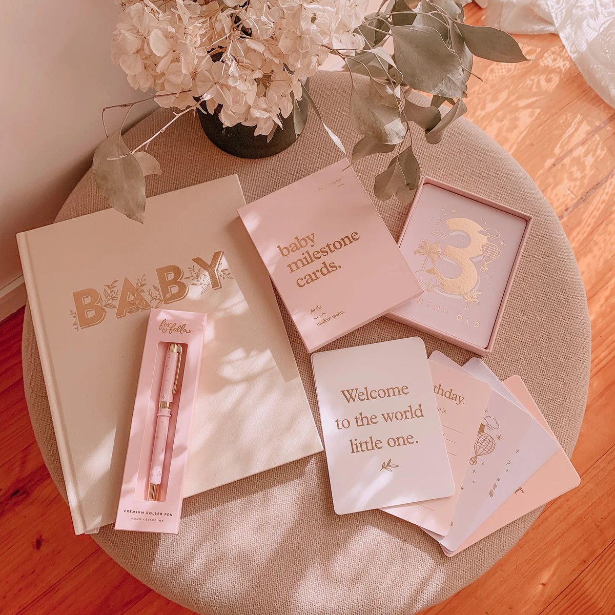 Baby Milestone Cards | Cream