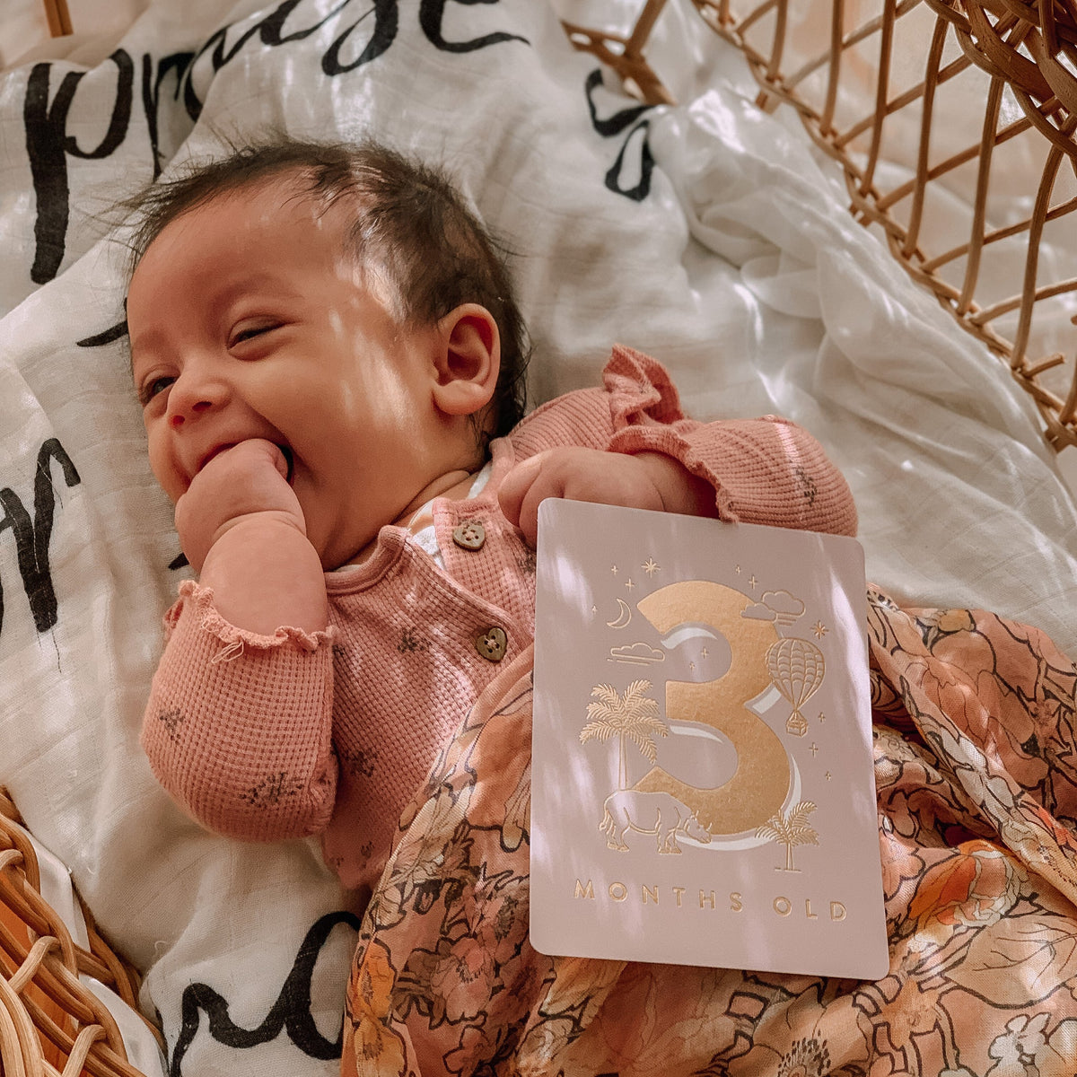 Baby Milestone Cards | Cream