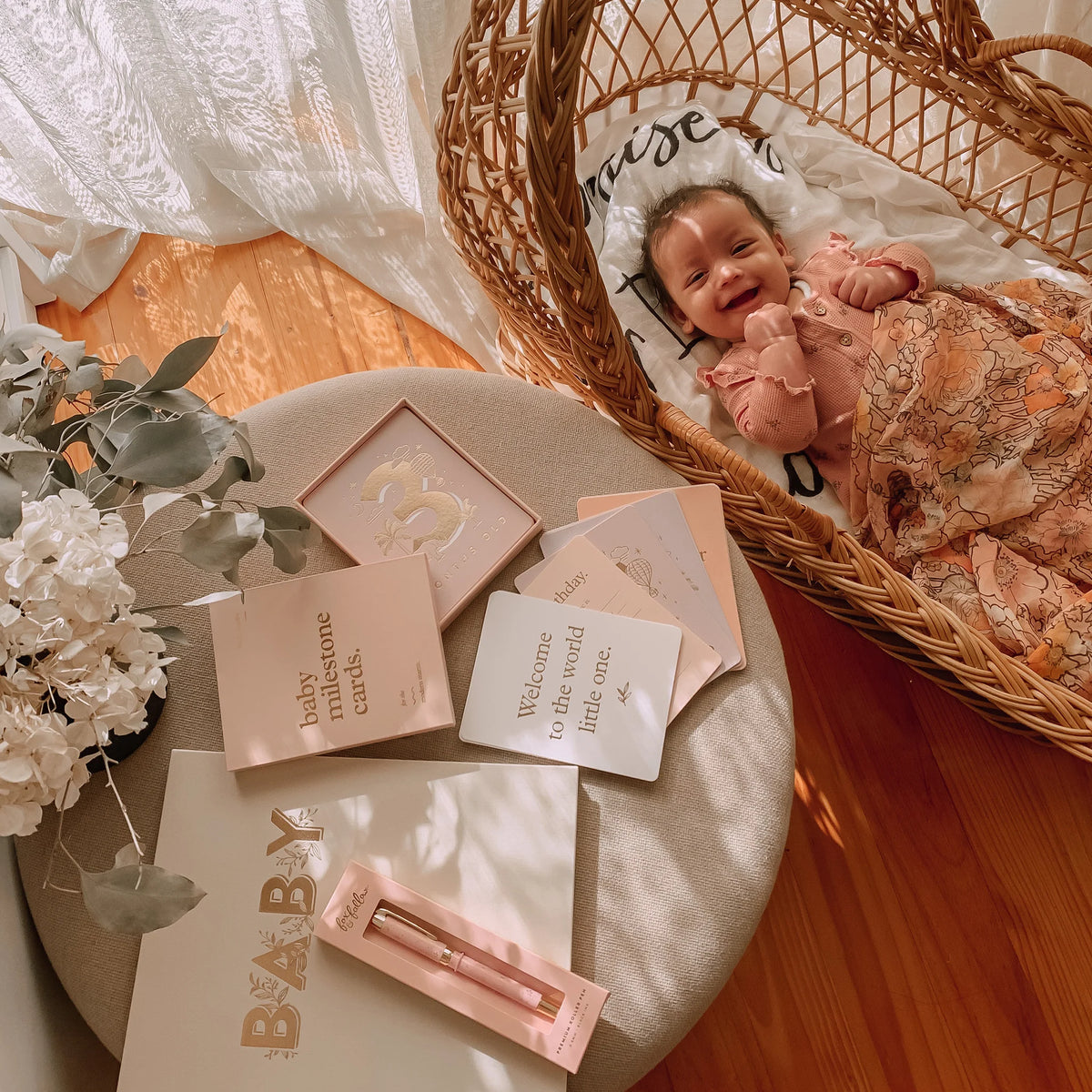Baby Milestone Cards | Cream