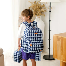 Load image into Gallery viewer, Navy Diamonds Backpack