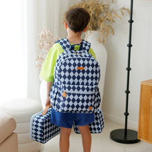 Load image into Gallery viewer, Navy Diamonds Backpack